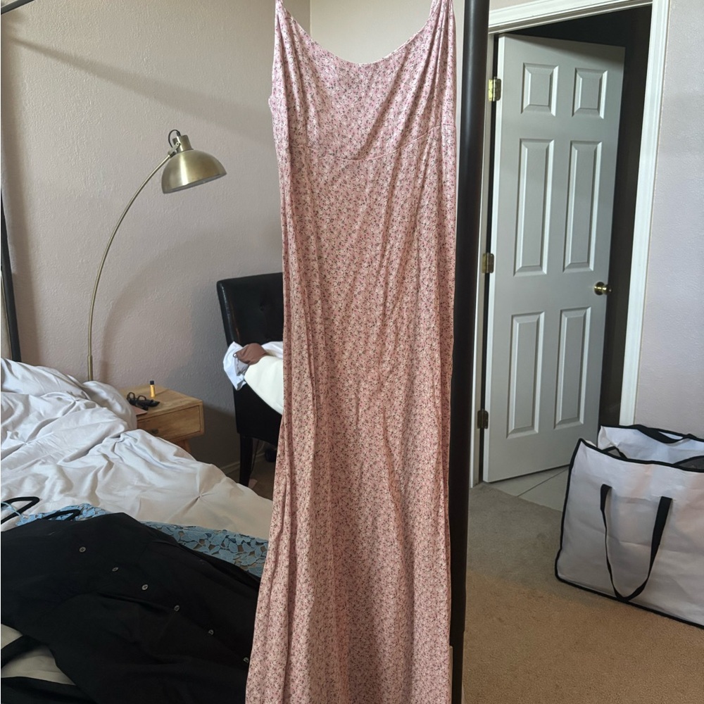 Brandy Melville Pink Sequin Maxi Dress